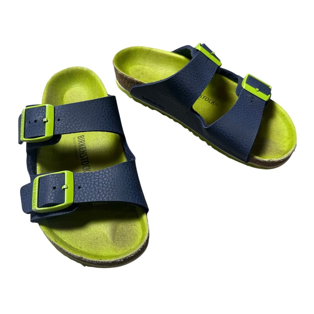 Birkenstock Kid Blue and Green Buckle Sandals